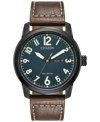 CITIZEN MEN'S ECO-DRIVE MILITARY BROWN LEATHER STRAP WATCH 42MM BM8478-01L