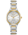 CITIZEN ECO-DRIVE WOMEN'S CORSO DIAMOND-ACCENT TWO-TONE STAINLESS STEEL BRACELET WATCH 29MM