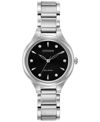 Citizen Eco-drive Women's Corso Diamond-accent Stainless Steel Bracelet Watch 29mm In White