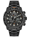 Citizen Eco-drive Men's Analog-digital Promaster Skyhawk A-t Black Stainless Steel Bracelet Watch 46mm In White