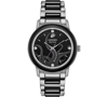 CITIZEN DISNEY BY CITIZEN URSULA DIAMOND-ACCENT STAINLESS STEEL & BLACK CERAMIC BRACELET WATCH 36MM