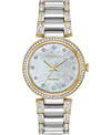 CITIZEN ECO-DRIVE WOMEN'S SILHOUETTE CRYSTAL TWO-TONE STAINLESS STEEL BRACELET WATCH 28MM