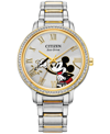 Citizen Disney By  Mickey Mouse Two-tone Stainless Steel Bracelet Watch 33mm