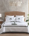 Tommy Bahama Home Tommy Bahama Palm Island Cotton Reversible Quilt, King Bedding In Gray