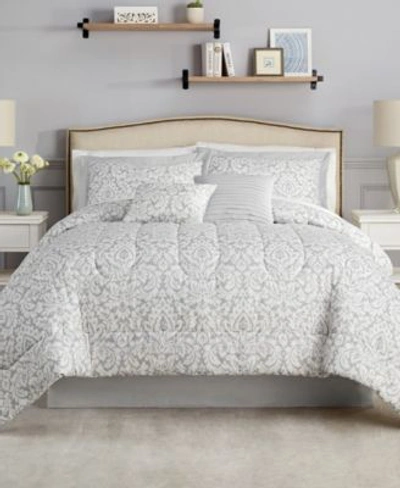 Waverly Closeout  Dashing Damask Comforter Sets Bedding In Gray