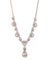 GIVENCHY ROSE GOLD AND SILK CRYSTAL Y-NECK NECKLACE