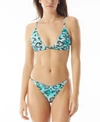 SUNDAZED LAYLA PRINTED STRAPPY BACK BIKINI TOP STRAPPY BOTTOMS CREATED FOR MACYS WOMEN'S SWIMSUIT