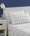 Nautica Plot Cotton Percale Sheet Set Collection Bedding In Gray