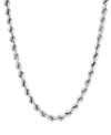 Macy's Evergreen Rope Link 24" Chain Necklace (5.3mm) In 10k White Gold In White