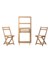 Safavieh Griffen Outdoor Balcony Dining Set In Tan/beige