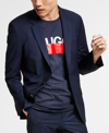 Hugo Boss Extra-slim-fit Suit Jacket In Melange Wool In Blue