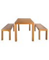 Safavieh Dario Outdoor 3pc Dining Set In Brown