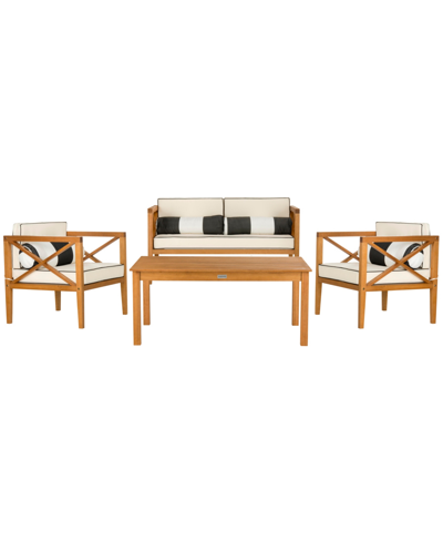 Safavieh Nunzio 4pc Outdoor Set In Brown