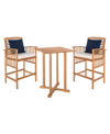 Safavieh Pate 3 Pc Bar 39.8-inch H Table Bistro Set In Brown