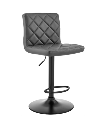 Armen Living Duval Adjustable Swivel Bar Stool In Gray