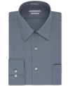 Van Heusen Mens Poplin Regular Fit Button-down Shirt In Gray