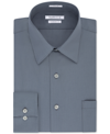 Van Heusen Mens Poplin Regular Fit Button-down Shirt In Gray