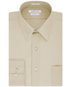 Van Heusen Mens Fitted Spread Collar Dress Shirt In Tan/beige