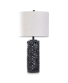 Stylecraft Aasha Malta Black Table Lamp In Tan/beige