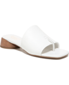 Franco Sarto Loran Womens Cushioned Footbed Slip On Heels In White