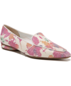 Franco Sarto Balica Loafers Women's Shoes In White Multi Floral Raffia