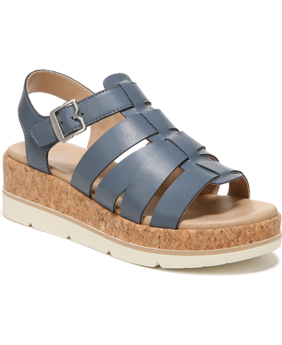 Dr. Scholl's Women's Only You Fisherman Sandals Women's Shoes In Oxide Blue Faux Leather