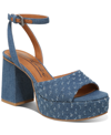 Zodiac Priya Ankle Strap Platform Sandal In Blue