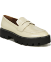 Franco Sarto Balin Womens Round Toe Lug Sole Loafers In Ivory/cream