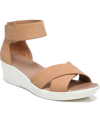 Naturalizer Riviera Womens Ankle Strap Velcro Wedge Sandals In Brown