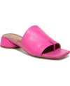 Franco Sarto Loran Stacked Heel Slide Dress Sandals In Pink