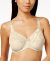Lilyette By Bali Minimizer Comfort Lace Underwire Bra 428 In Tan/beige