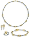 Macy's Diamond Bezel Two Tone Jewelry Collection In 14k Gold White Gold In Multi