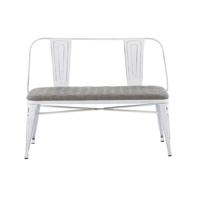 Lumisource Oregon Upholstered Bench In Gray