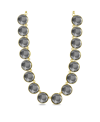 Kensie Charcoal Circle Stone Necklace In Gray