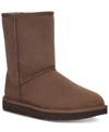 Ugg Classic Short Ii High Heels Ankle Boots In Brown Suede