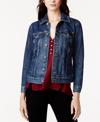 Lucky Brand Cotton Denim Trucker Jacket In Blue