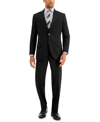 Nautica Men's Modern-fit Bi-stretch Black Suit In Black