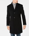 Nautica Men's Barge Classic Fit Wool/cashmere Blend Solid Overcoat In Gray