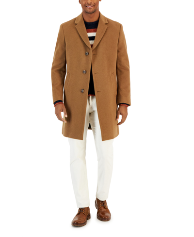 Nautica Men's Classic-fit Camber Wool Overcoat In Camel
