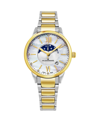 Stuhrling Alexander Watch Ad204b-04, Ladies Quartz Moonphase Date Watch With Yellow Gold Tone Stainless Steel In Gold