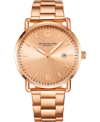 Stuhrling Men's Gold-tone Link Bracelet Watch 38mm In Pink