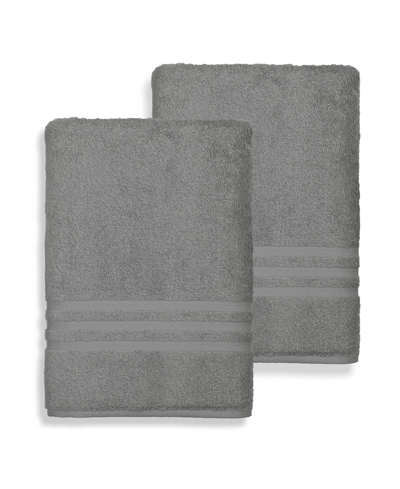 Linum Home Denzi 2-pc. Bath Towel Set Bedding In Dark Grey