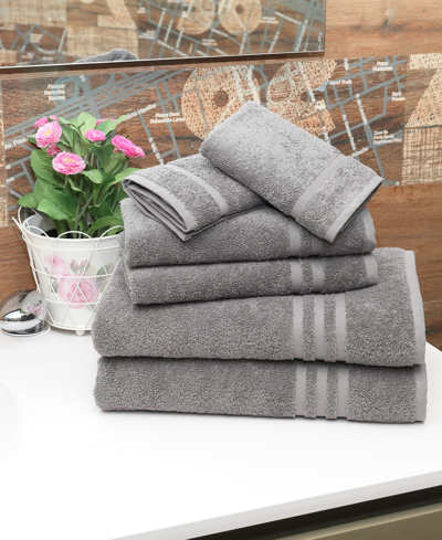 Linum Home Denzi 6-pc. Towel Set Bedding In Dark Grey