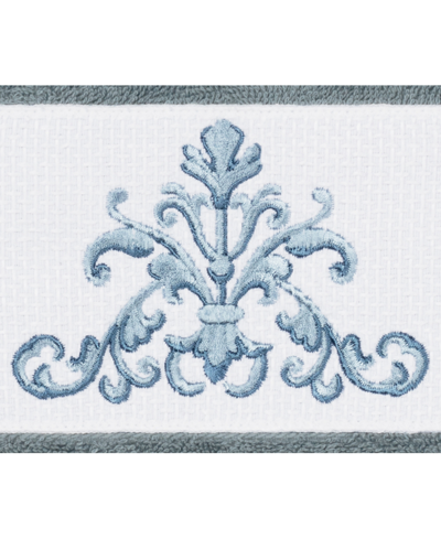Linum Home Turkish Cotton Scarlet Embellished Hand Towel Bedding In Teal