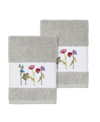 Linum Home Serenity 2-pc. Embellished Washcloth Set Bedding In Gray