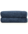 Linum Home Soft Twist 2-pc. Bath Sheet Set Bedding In Blue