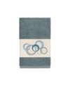 Linum Home Turkish Cotton Annabelle Embellished Hand Towel Bedding In Blue