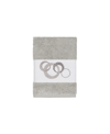 Linum Home Turkish Cotton Annabelle Embellished Washcloth Bedding In Gray