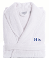 Linum Home Turkish Cotton Embroidered His Terry Bathrobe Bedding In Blue