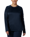 Columbia Plus Size Pfg Tidal Tee Ii Omni-shade T-shirt In Blue